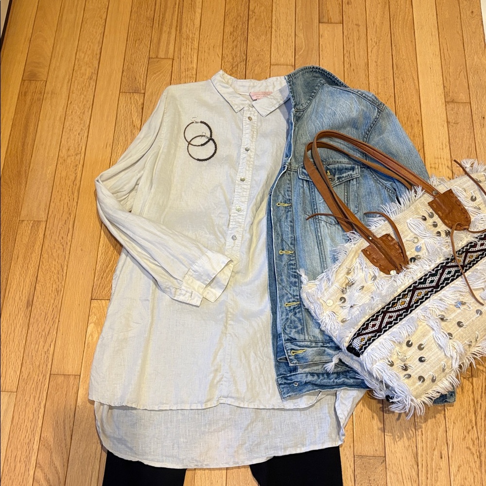Saint Tropez West linen tunic/shirt dress